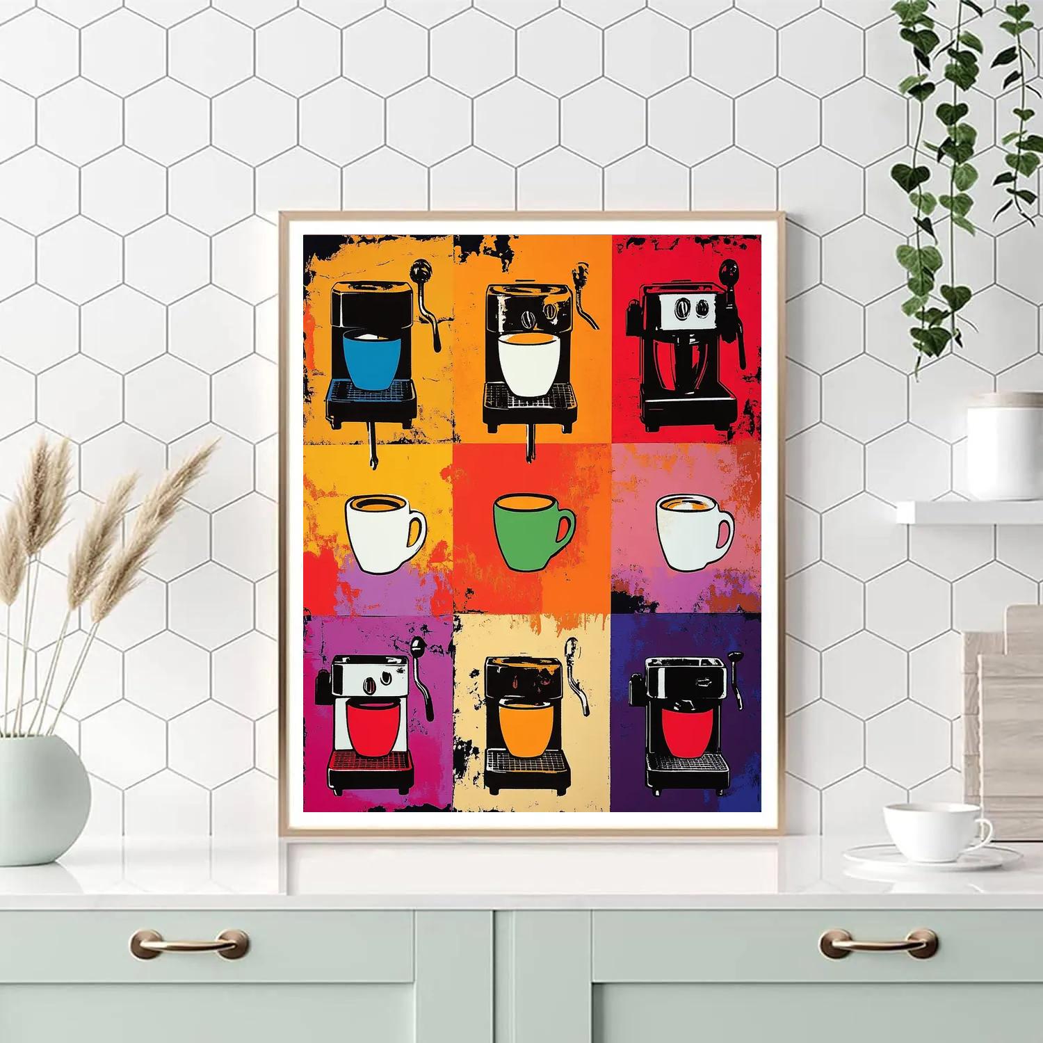 Andy Warhol Inspired Pop Art Coffee Culture - DIY Painting By Numbers Kit