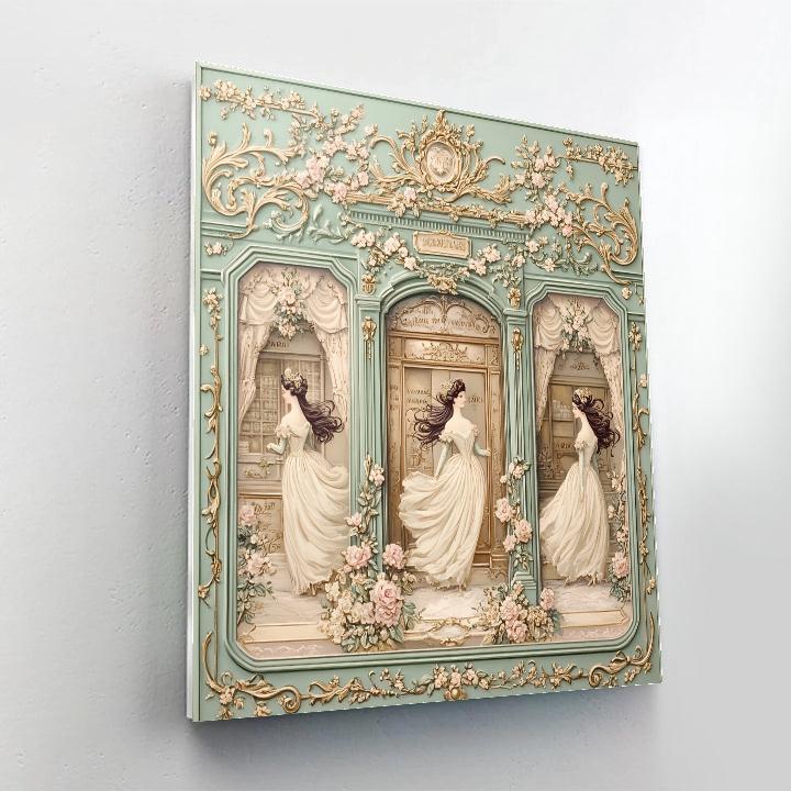 Alphonse Mucha Inspired Art Nouveau Jewelry Shop - DIY Painting By Numbers Kit