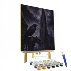 Gothic Raven Spire - DIY Painting By Numbers Kit