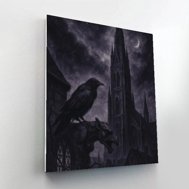 Gothic Raven Spire - DIY Painting By Numbers Kit