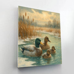 Ducks in January Thaw - DIY Painting By Numbers Kit