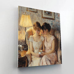 Mary Cassatt Inspired Friends With Tea Indoors - DIY Painting By Numbers Kit