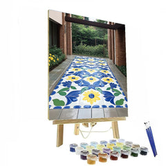 Frida Kahlo Inspired Talavera Rain Mosaic - DIY Painting By Numbers Kit