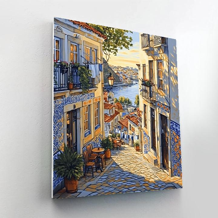 Alfama Labyrinth Lisbon Portugal - DIY Painting By Numbers Kit