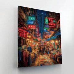 Hong Kong Mong Kok Street Market Hong Kong China - DIY Painting By Numbers Kit