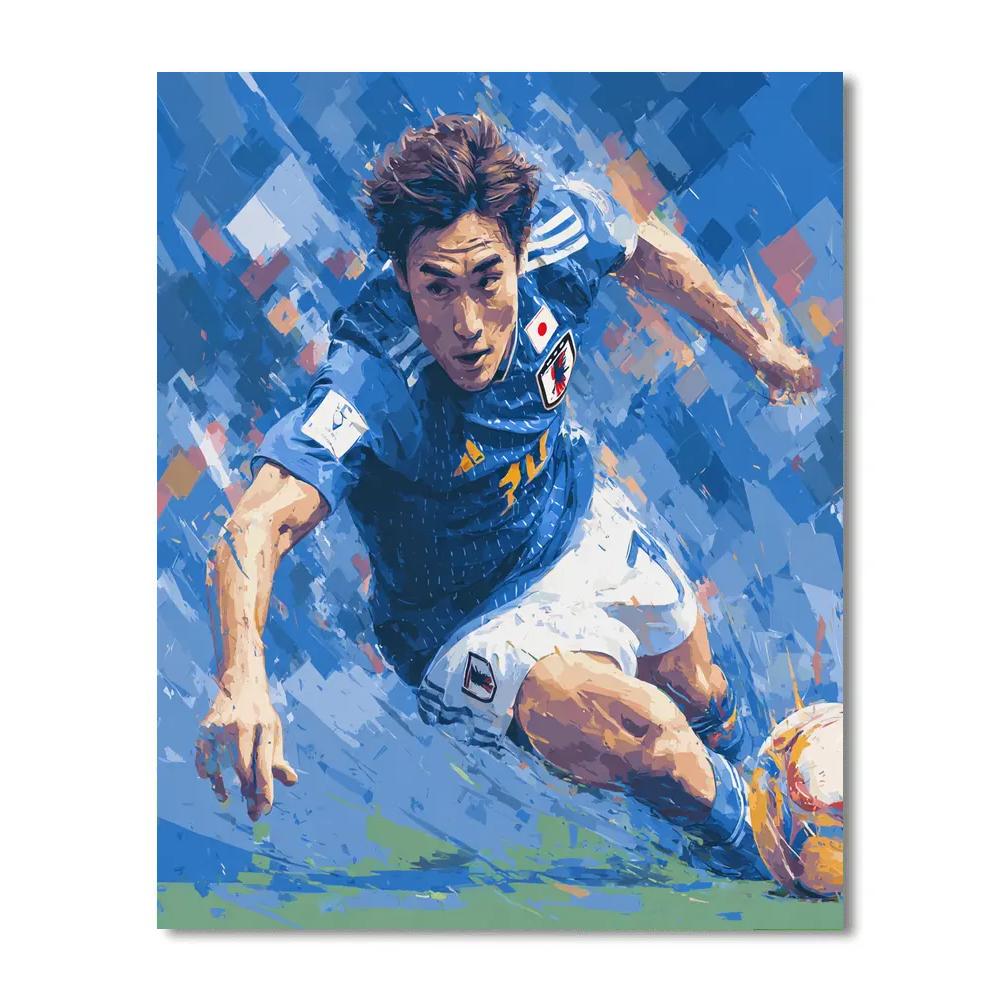 Mitoma Fifa 2026 Blue - DIY Painting By Numbers Kit