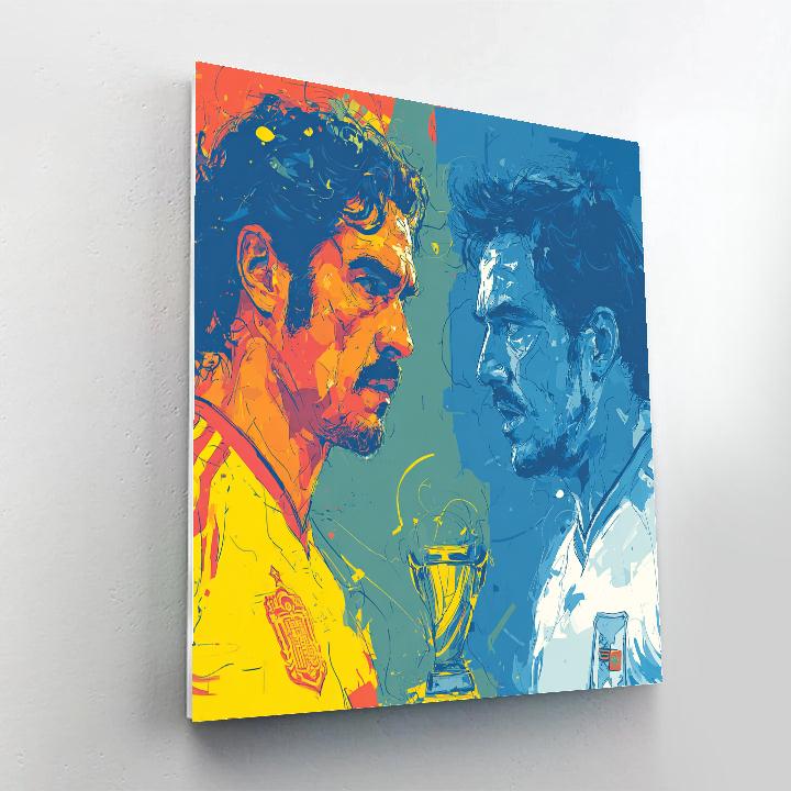 Fifa 2026 Spain vs Uruguay - DIY Painting By Numbers Kit