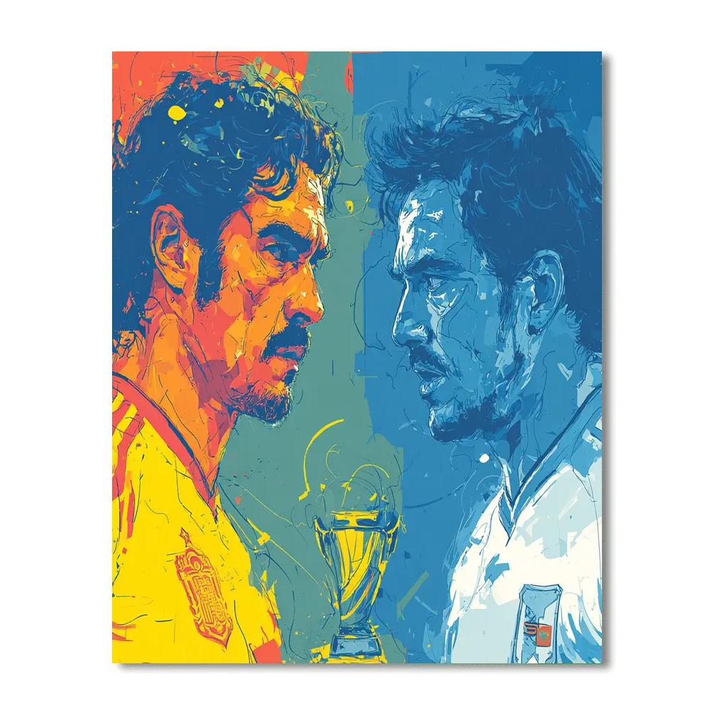 Fifa 2026 Spain vs Uruguay - DIY Painting By Numbers Kit