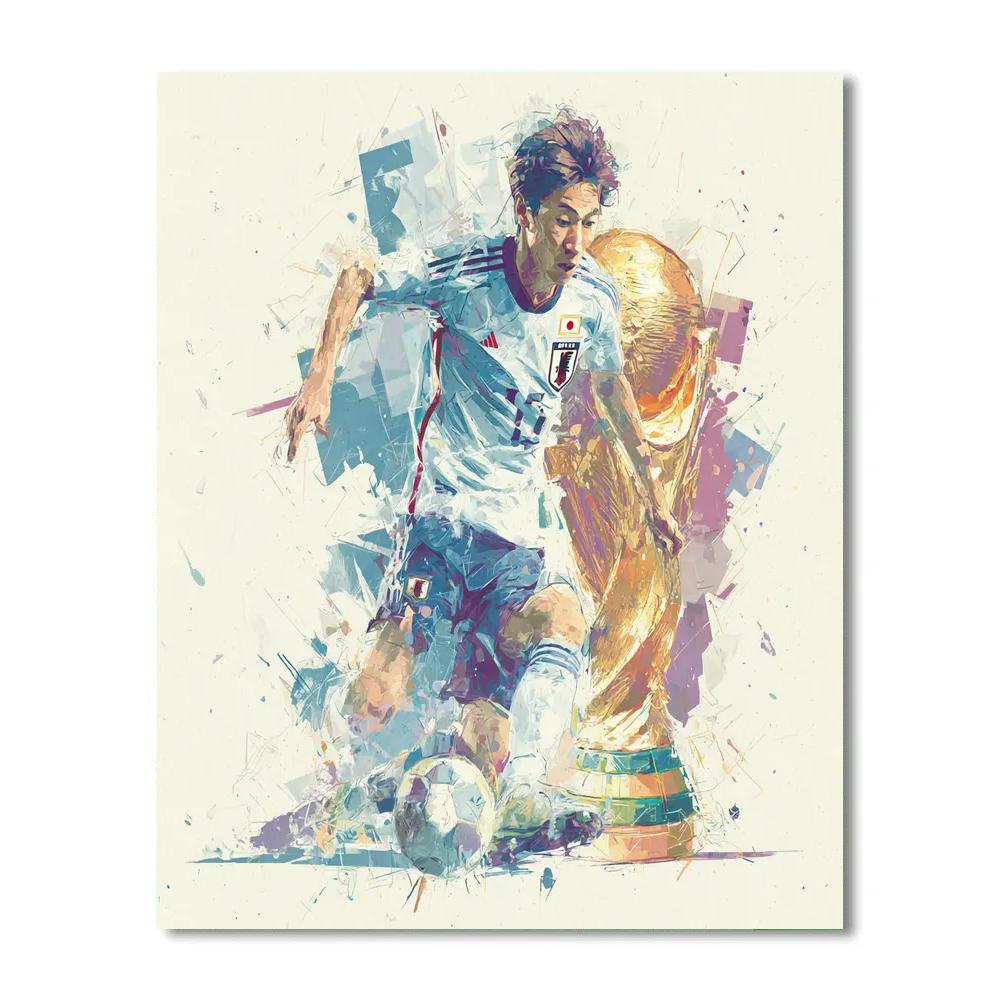 Mitoma Fifa 2026 Blue - DIY Painting By Numbers Kit