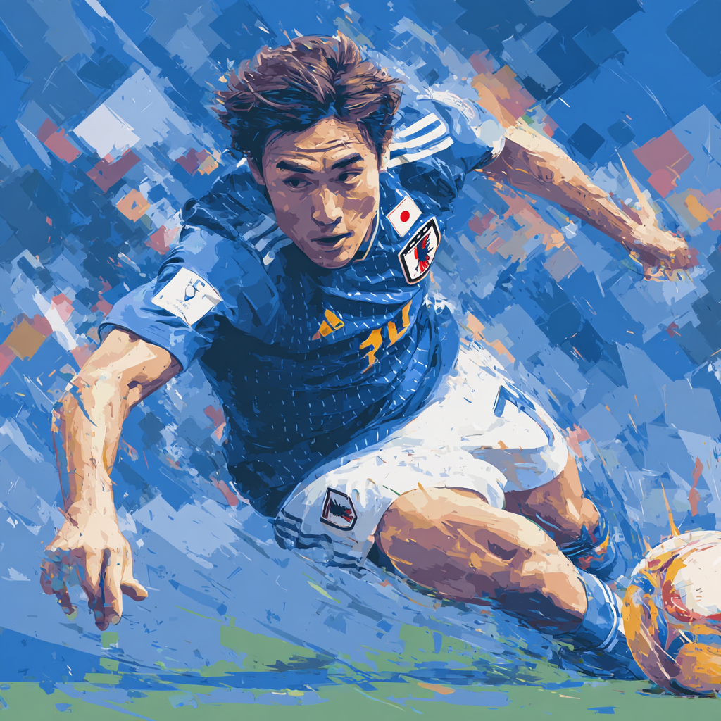Mitoma Fifa 2026 Blue - DIY Painting By Numbers Kit