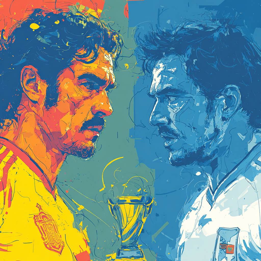 Fifa 2026 Spain vs Uruguay - DIY Painting By Numbers Kit