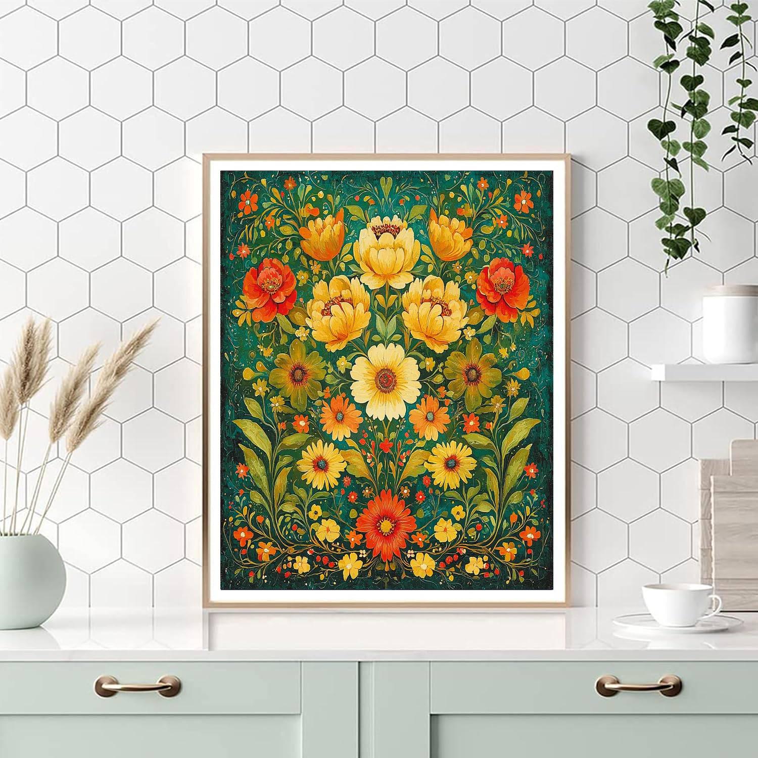 Frida Kahlo Inspired Vibrant Elements - DIY Painting By Numbers Kit
