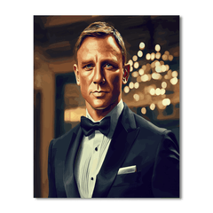 Daniel Craig: The Suave Elegance of James Bond - DIY Painting By Numbers Kit