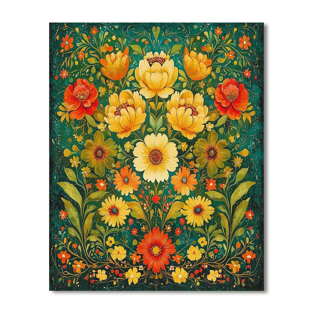 Frida Kahlo Inspired Vibrant Elements - DIY Painting By Numbers Kit