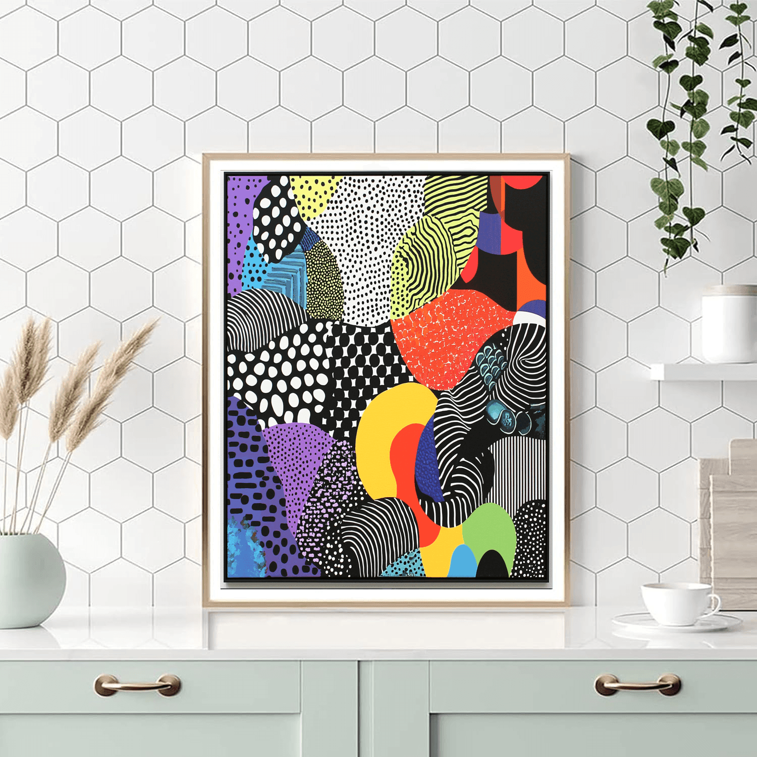 Bridget Riley Inspired Dreamy Patterns - DIY Painting By Numbers Kit