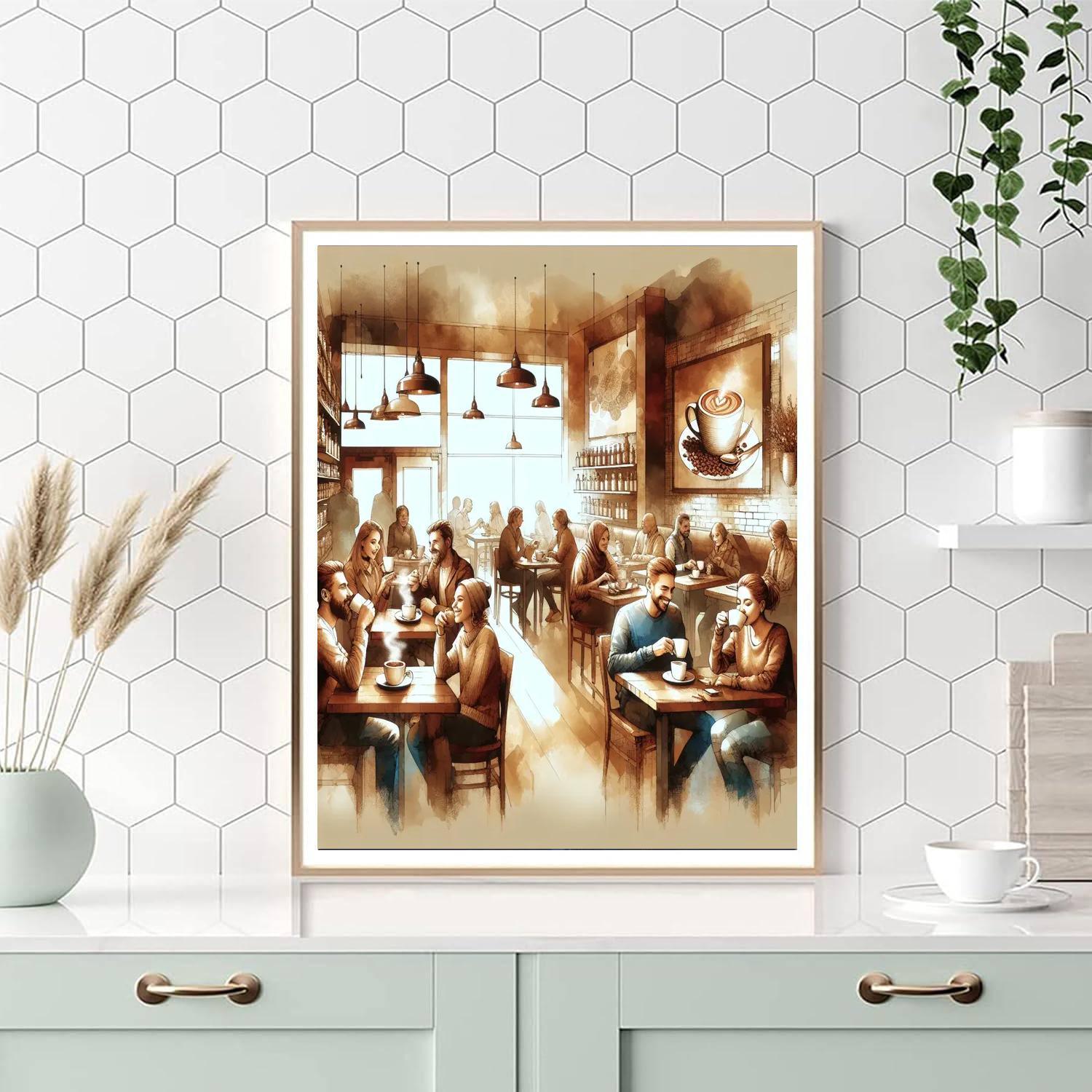 Charming Coffee Shop Escape - DIY Painting By Numbers Kit