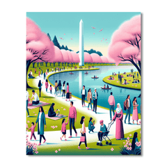 National Cherry Blossom Festival - Washington, D.C., USA - DIY Painting By Numbers Kit