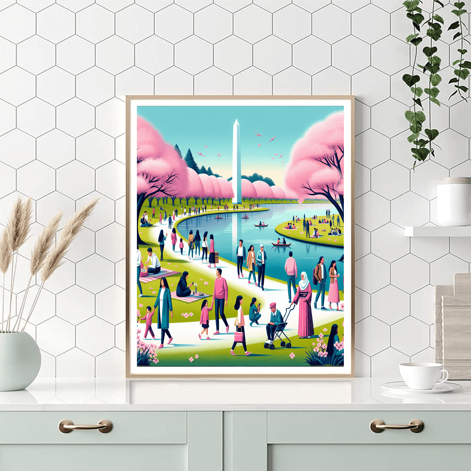 National Cherry Blossom Festival - Washington, D.C., USA - DIY Painting By Numbers Kit