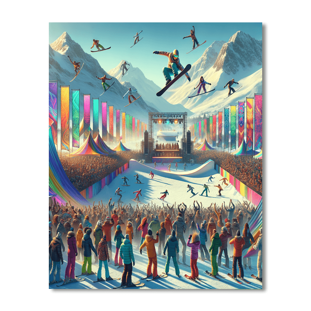 Whistler World Ski and Snowboard Festival - DIY Painting By Numbers Kit