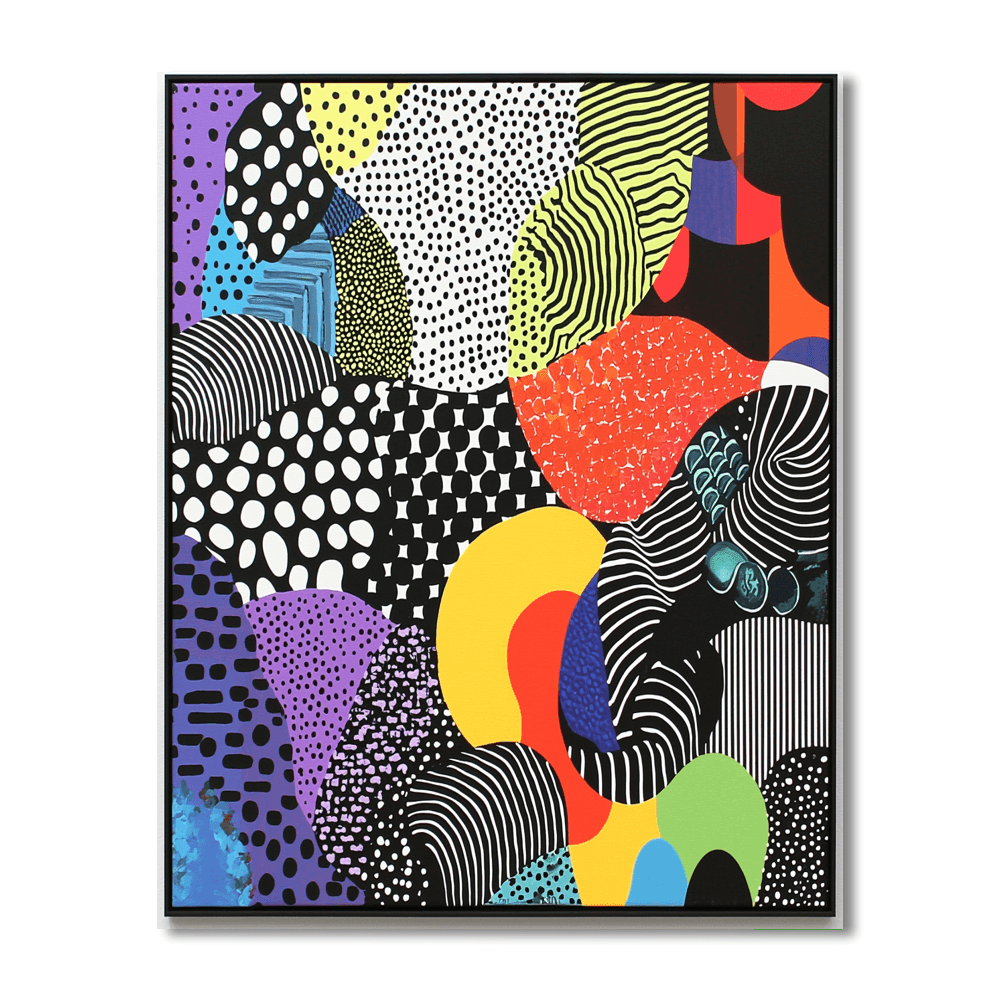 Bridget Riley Inspired Dreamy Patterns - DIY Painting By Numbers Kit